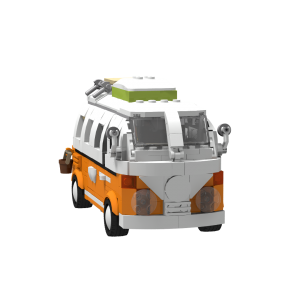 Lego volkswagen Campervan RED Version [minifigure scale by ohsojang]