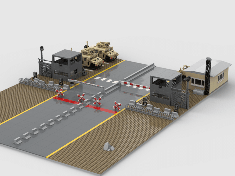 Jungle Barracks Base Scene Compatible With LEGO Military MOC