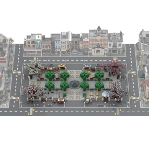 Lively City Square for Modular Buildings