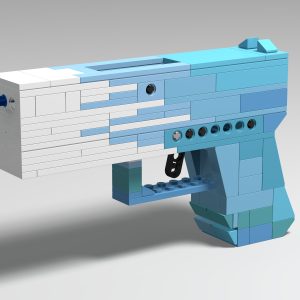 Lego blowback Rubber band pistol -blue fade- instructions