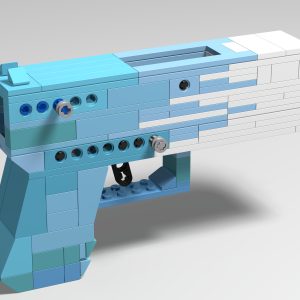Lego blowback Rubber band pistol -blue fade- instructions