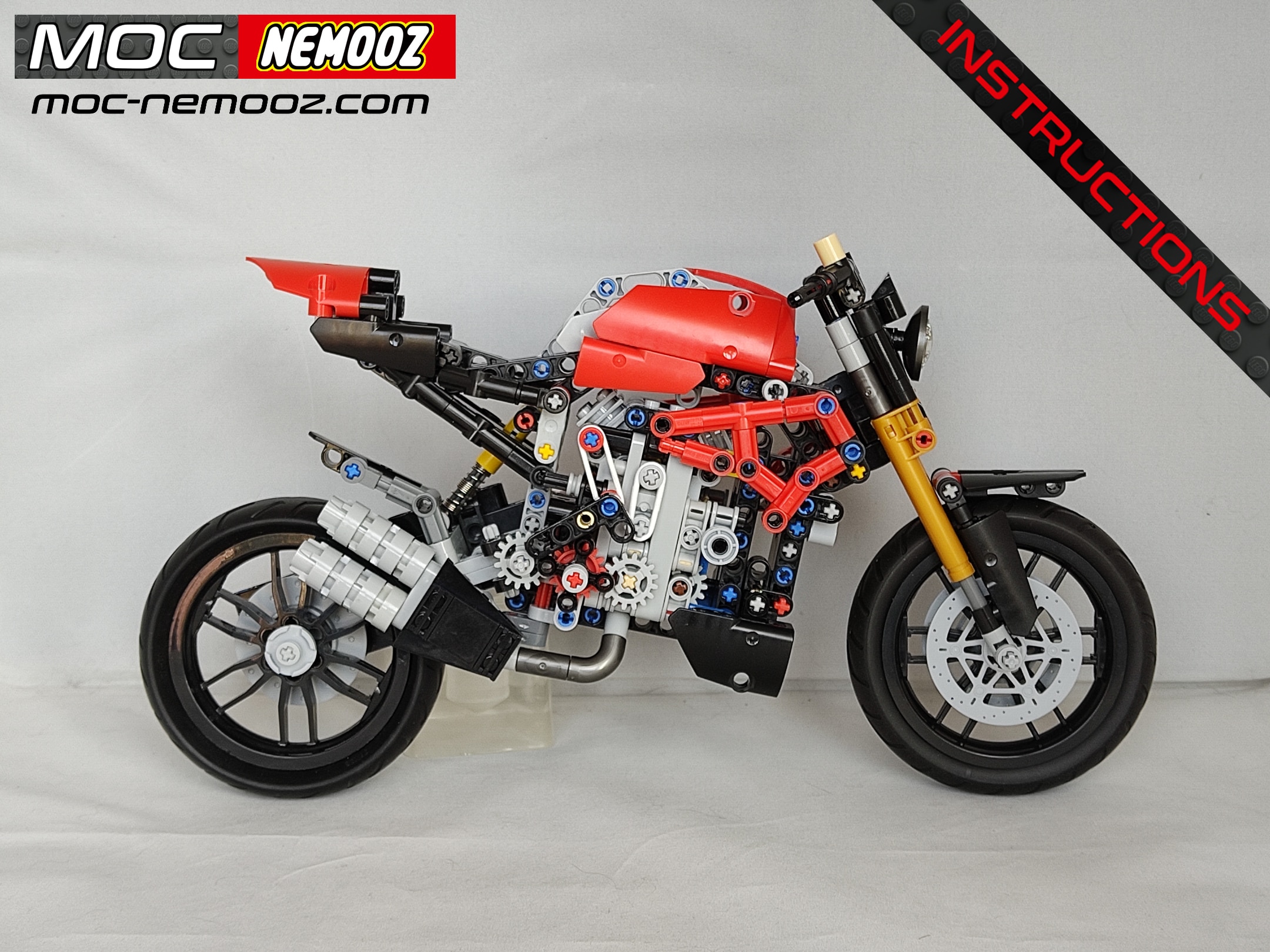 LEGO DUCATI Monster V4 (42107 upgrade) instruction