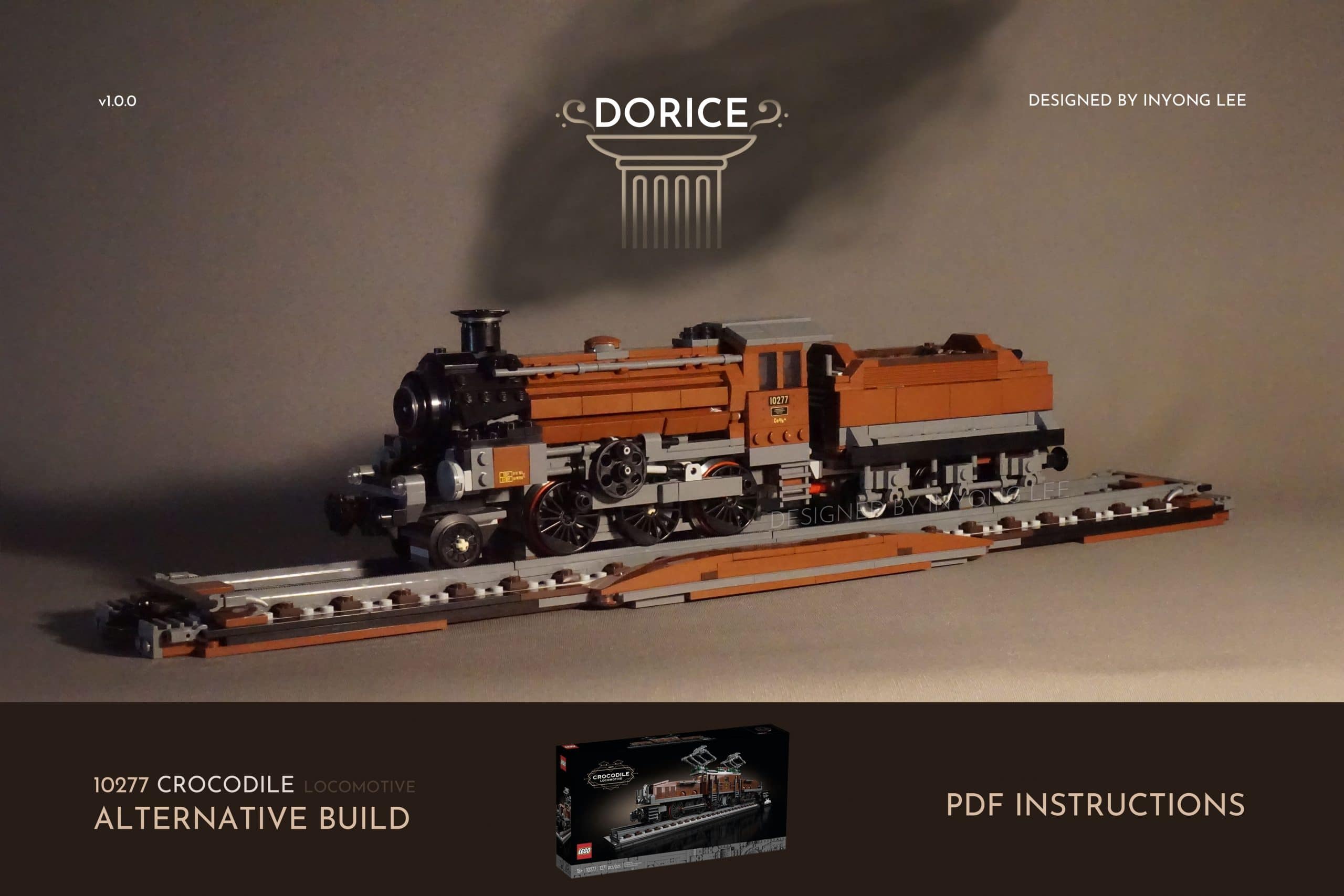 10277 Crocodile Locomotive is the newest LEGO train set for adults