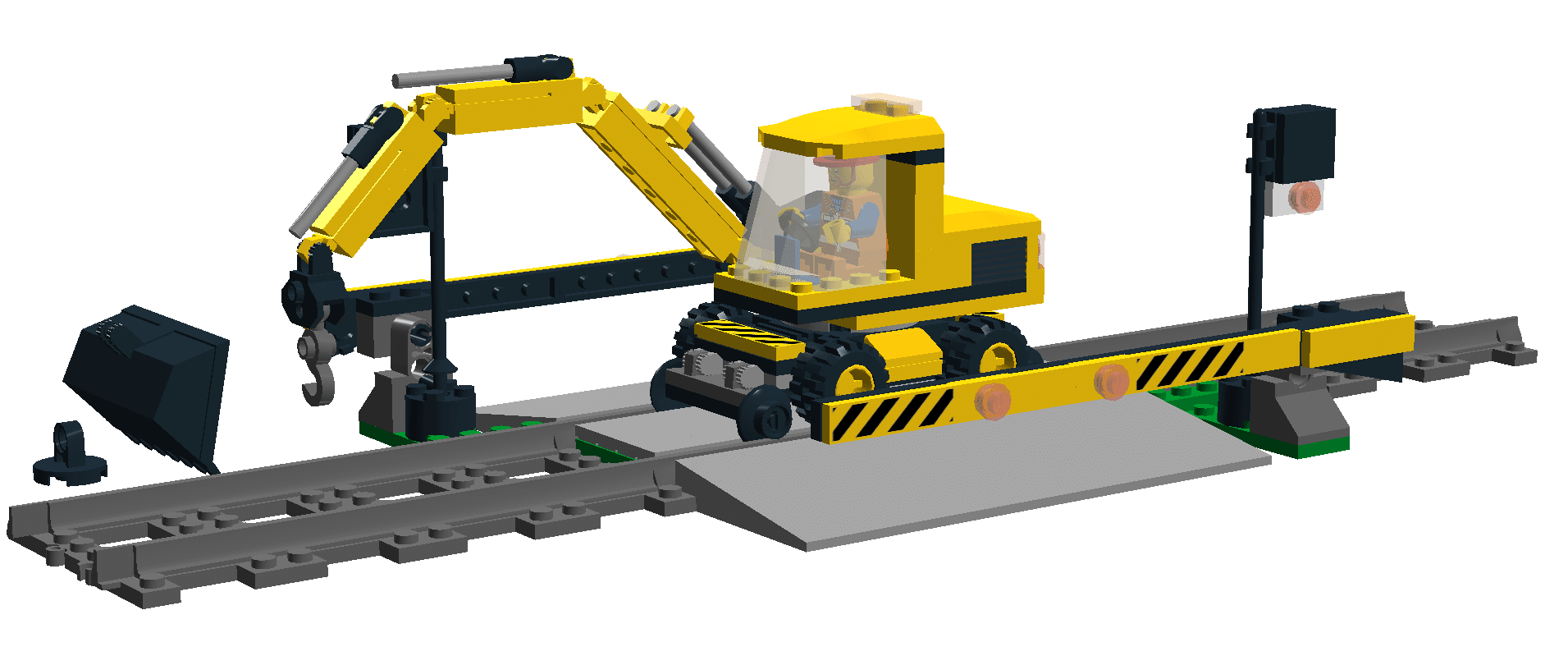 pensum Jeg er stolt Kommandør Lego® Instructions 7936 - Manutenzione passaggio a livello - Riedizione