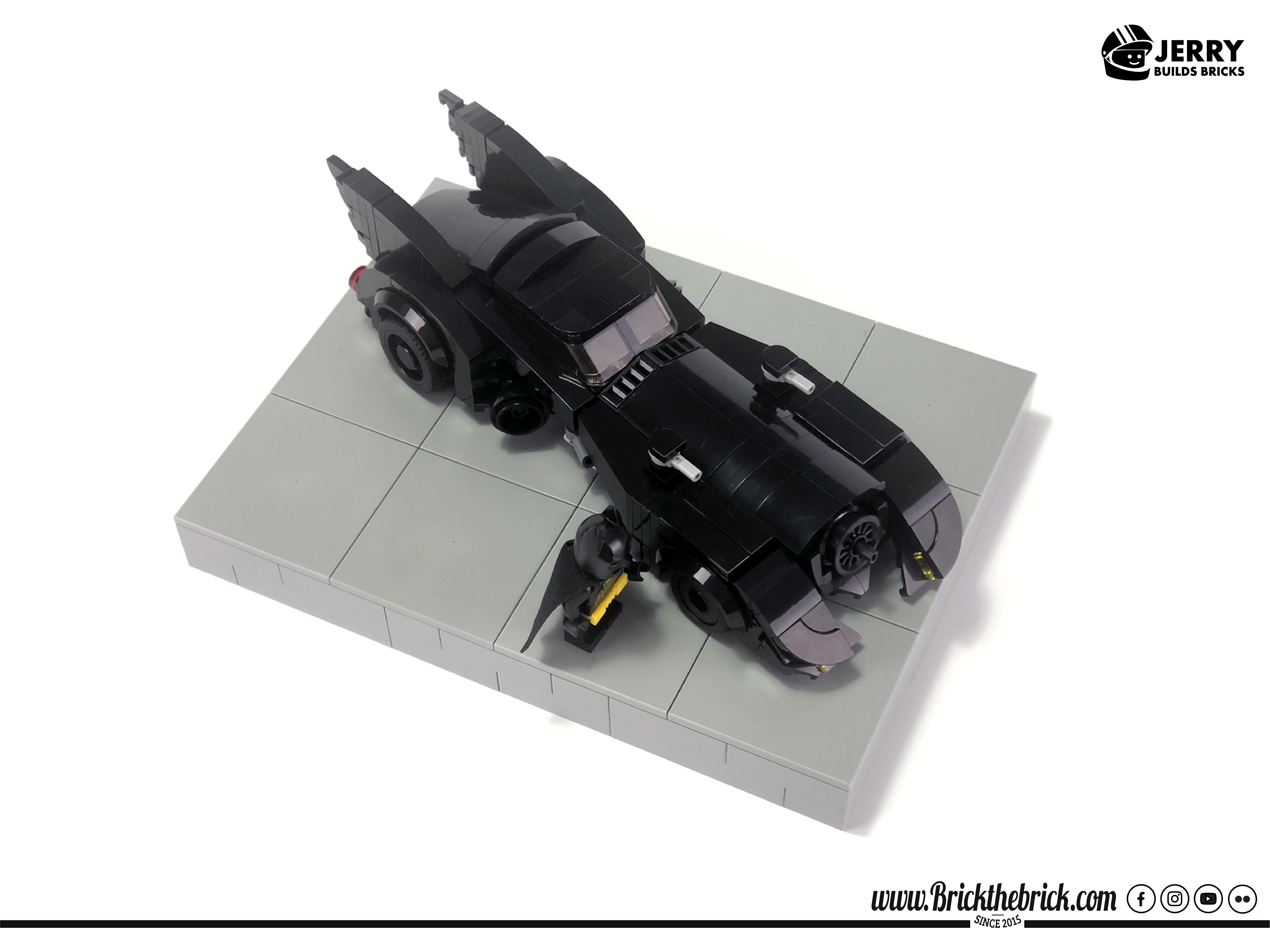 1989 BATMOBILE OF JERRY BUILDS BRICKS POWERED BY BRICKTHEBRICK