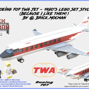 1980's Style - TWA Airlines  B707 Passenger Jet Airplane instructions