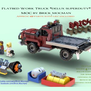 Truck - Flatbed Deluxe Superduty (Dark Red) instructions