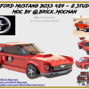 Ford Mustang Fastback - 1969 Boss 429 - 8 Stud (Candyapple Red) instructions