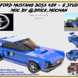 Ford Mustang Fastback - 1969 Boss 429 - 8 Stud (Blue) instructions