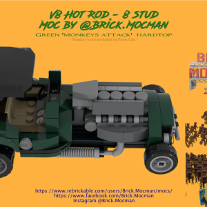 V8 HotRod 8 Stud - Dark Green Hardtop instructions