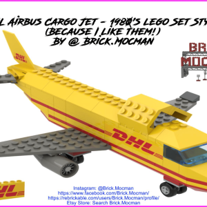 1980's Style Cargo Jet Airplane - DHL Airbus