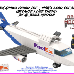 1980's Style Cargo Jet Airplane - FEDEX Airbus