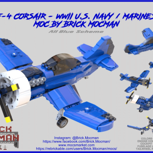 F-4 Corsair - All Blue - U.S. Navy/Marines WWII