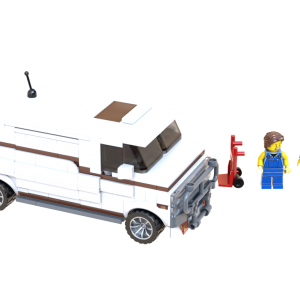 GMC Vandura Delivery Van – White/Reddish Brown Stripes