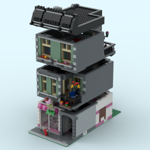 Old Town – Ice Cream Shop & Parisian Apartment building instructions