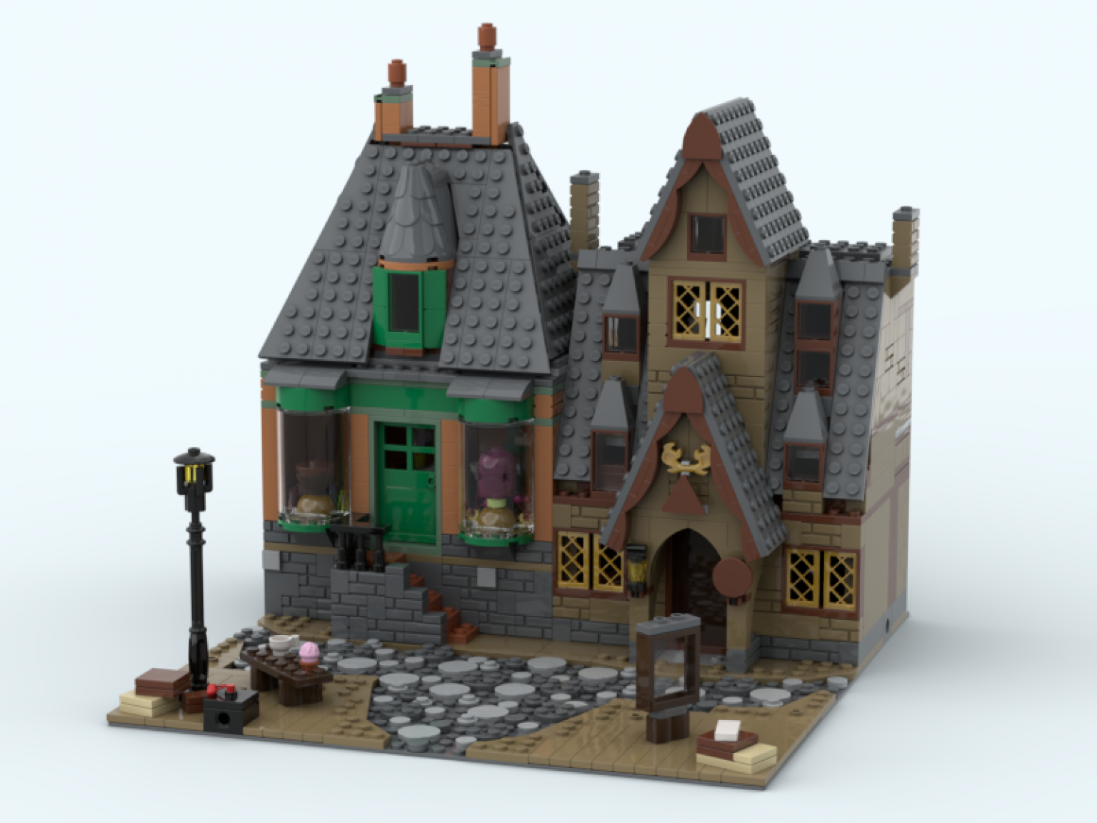 Diagon Alley LEGO 76388 Hogsmeade Modification Modular Style