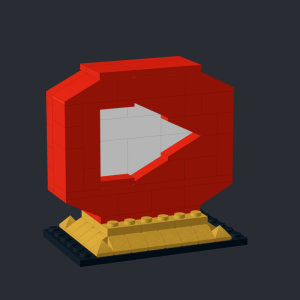 LEGO YouTube play button (trophy) (award)