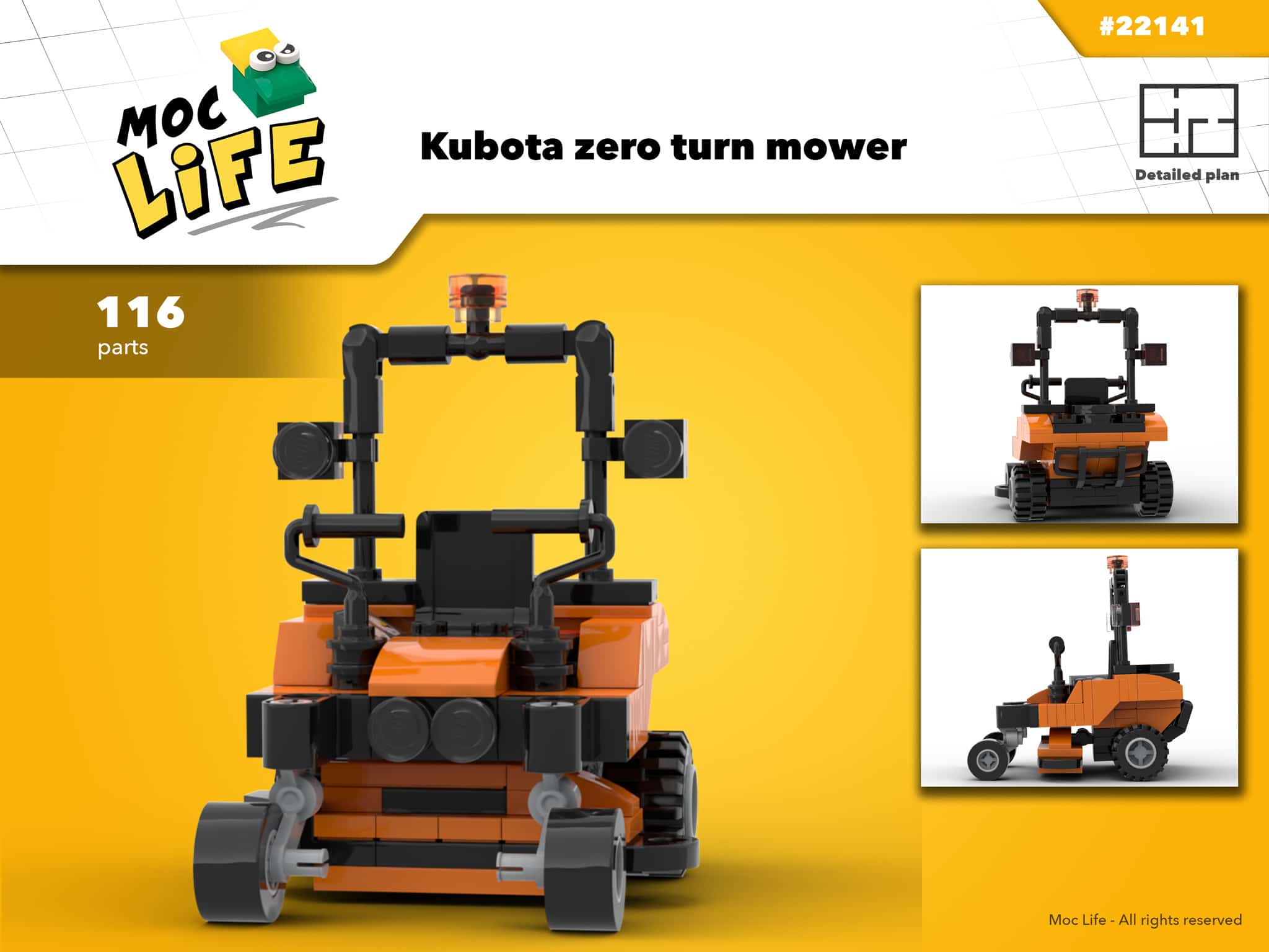 Lego instruction Kubota Zero turn mower