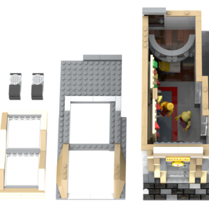 Two Building Set – “Need Coffee” and “Wall Club” Rockclimbing Gym
