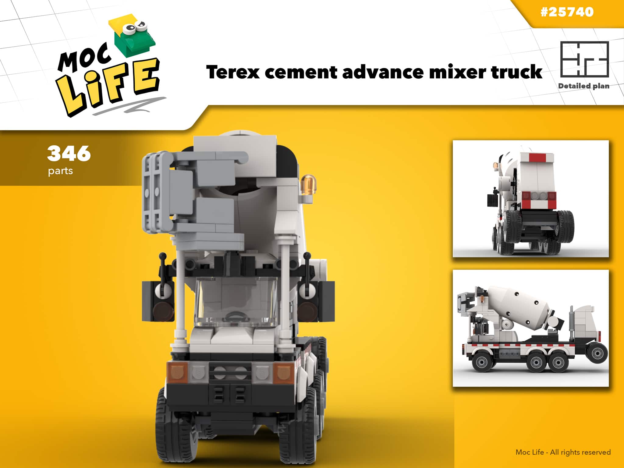Lego instruction Terex cement advance mixer truck