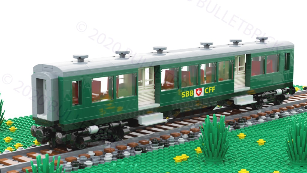 Custom Lego Train Crocodile observation Car Please Read Item Description 10277 