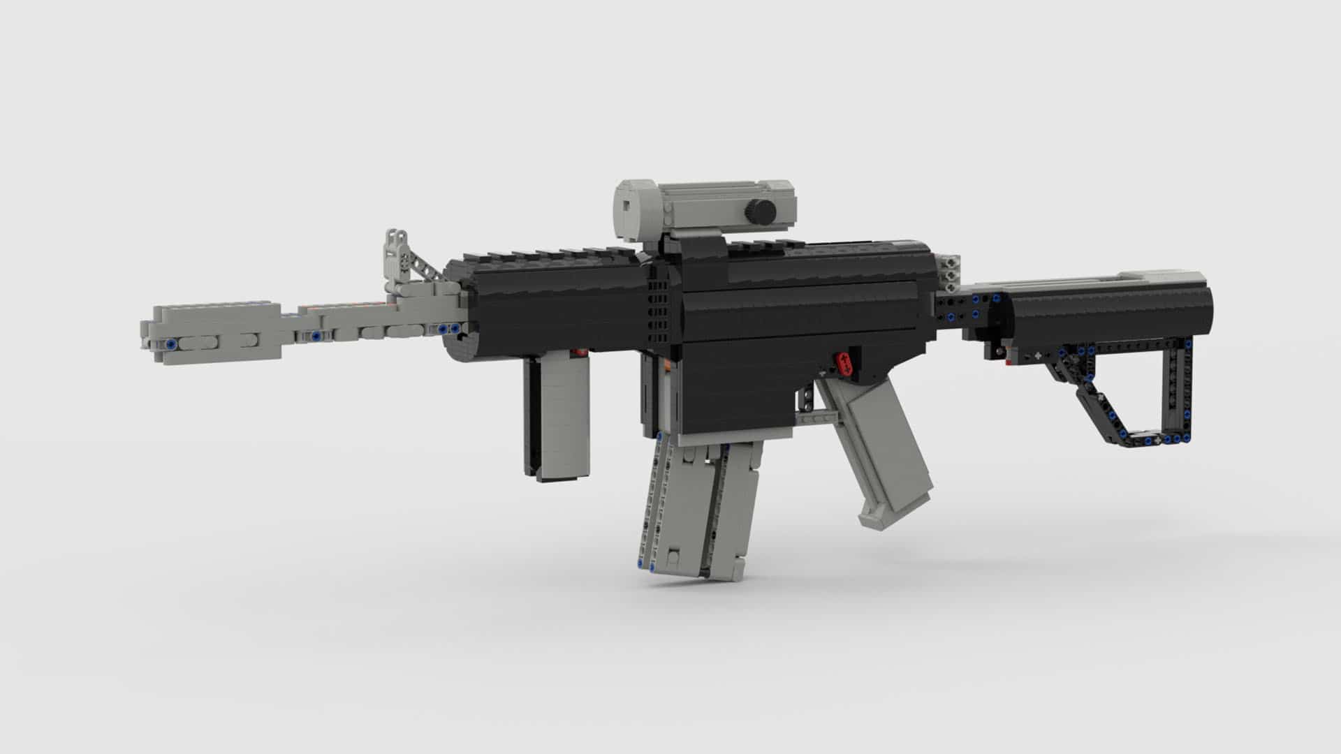 M4A1 rifle replica Lego working Model - instruction/Custom shooting assault rifle/M16 toy assault rifle