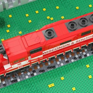 CUSTOM LEGO TRAIN MOC WISCONSIN & SOUTHERN EMD GP-40 ENGINE IN 8W *DIGITAL INSTRUCTIONS ONLY!*