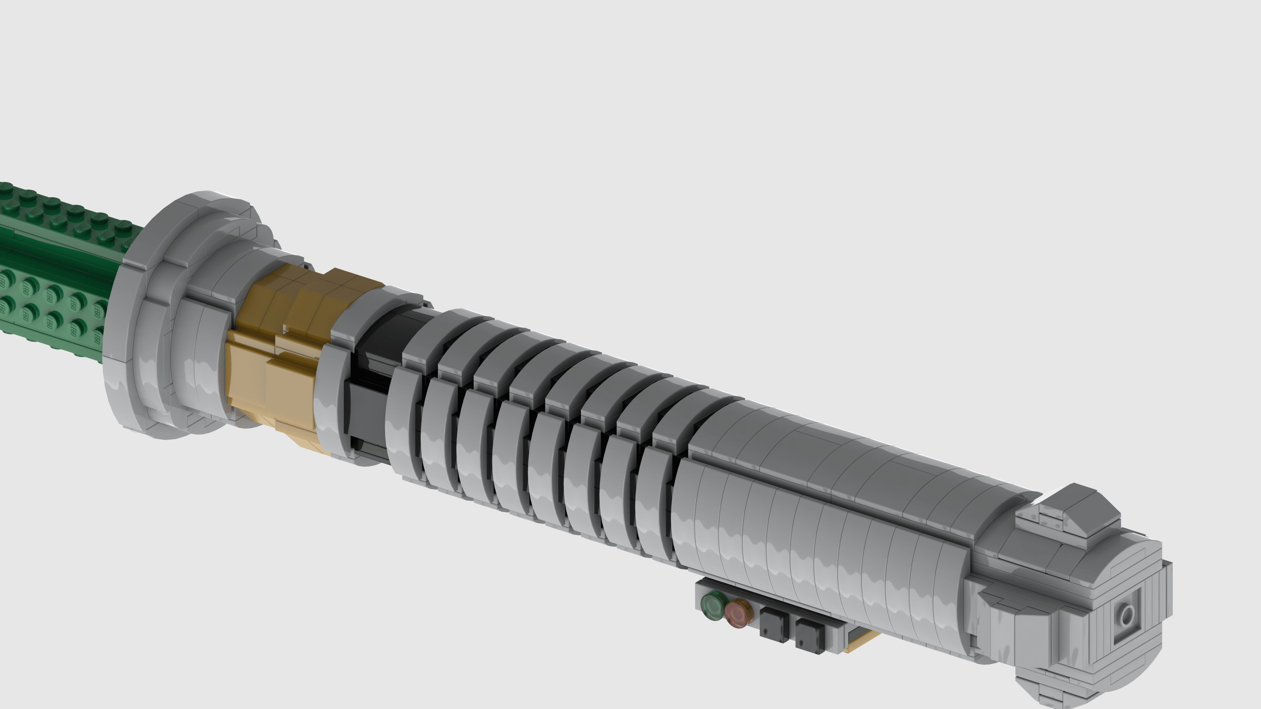 LEGO MOC Qui-Gon Jinn's Lightsaber with Full Length Blade by BuiltByOdoe