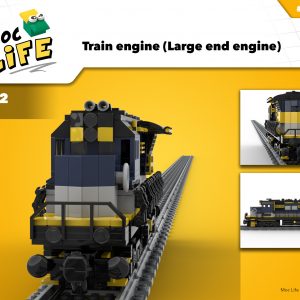 Lego® Custom Instructions Train engine (Large end)
