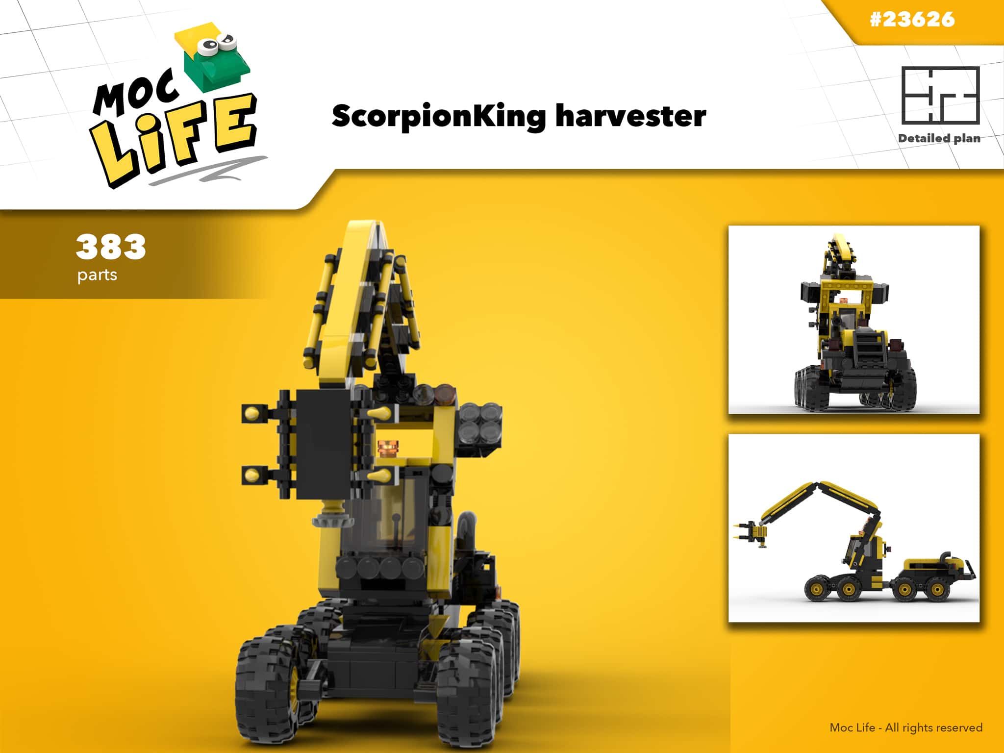 Bauanleitung instruction Scorpion King Harvester Unikat Moc Eig aus Lego Technic 