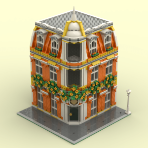 Orange Separator Corner Facade