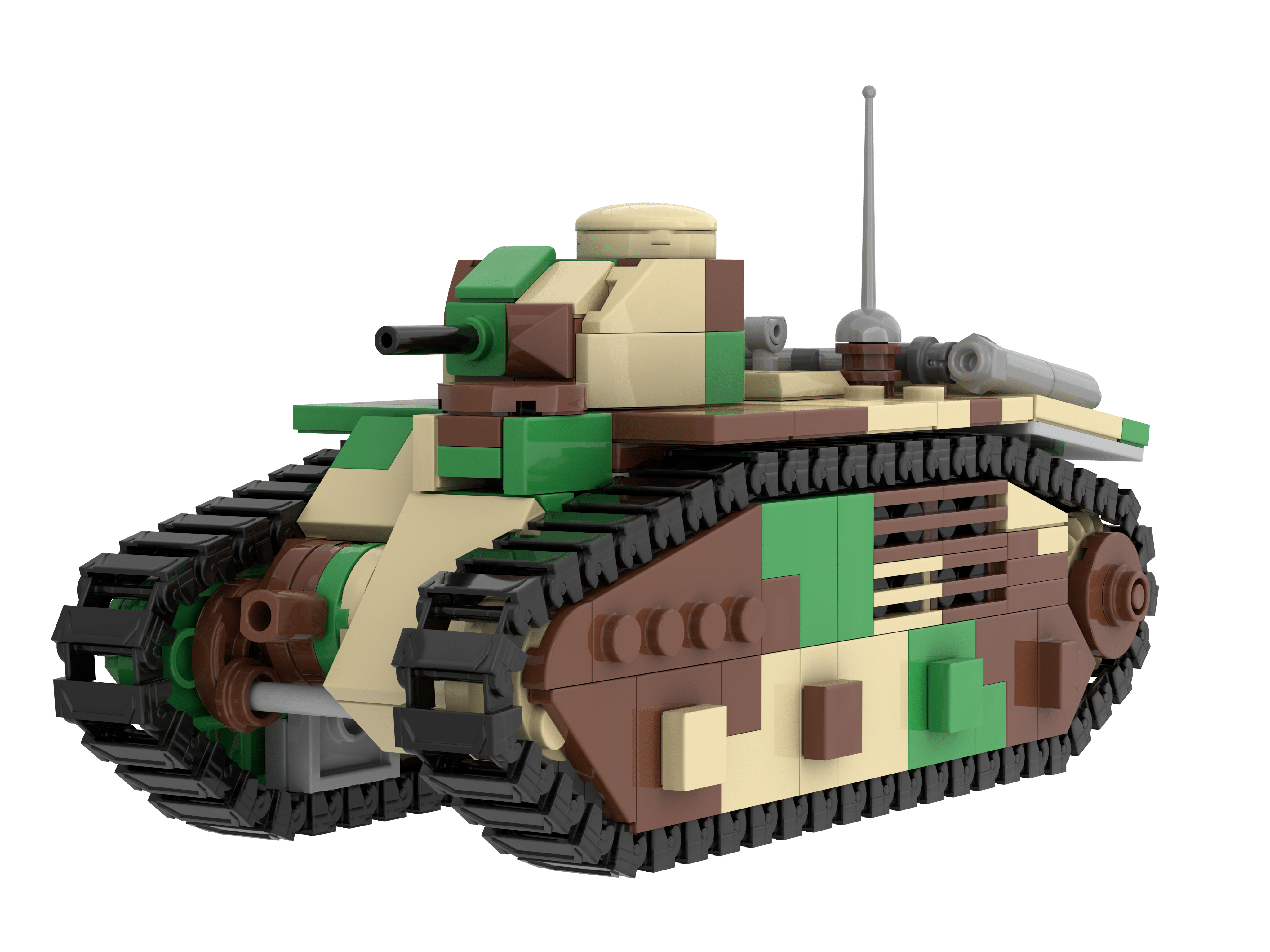 1940 Lego Battle at Stonne, Char B1 Bis plans generously sh…