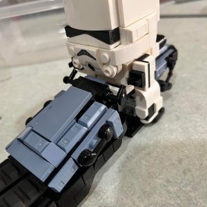 Treadspeeder bike and stormtrooper