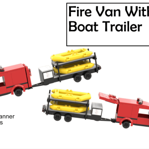 Lego Fire Van With Boat Trailer - PDF Instructions