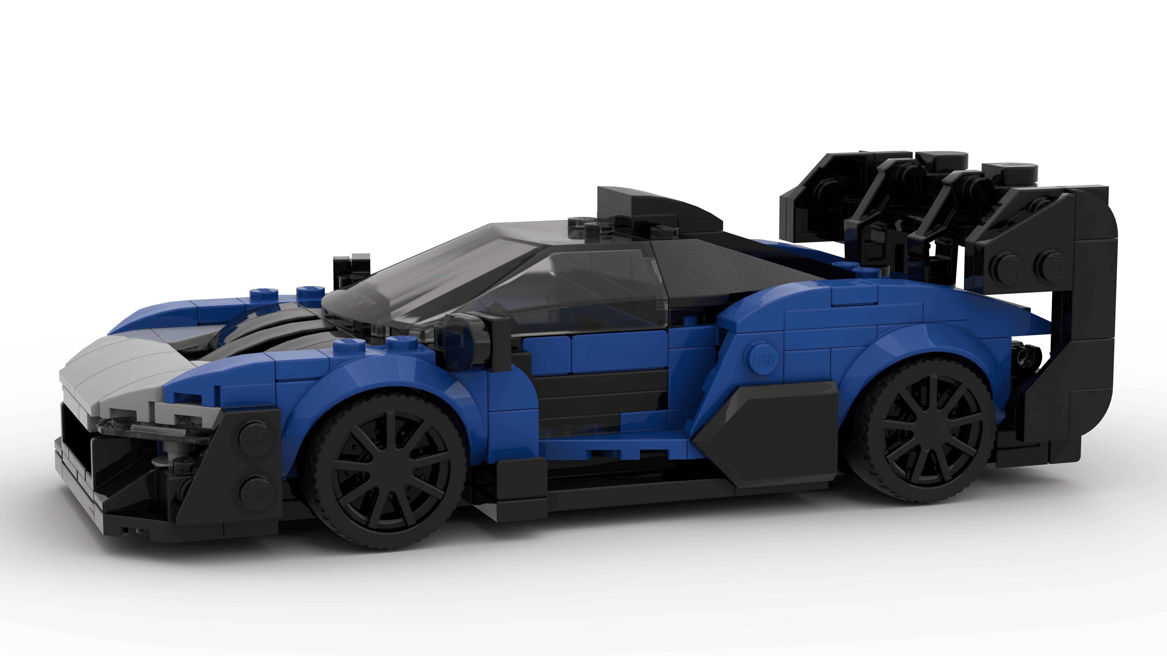 McLaren GTR Lego® Instructions Speed Champions 8 stud wide - Grey