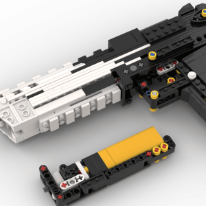 Lego 4 studs wide Desert Eagle Instructions (oxide blaze skin)