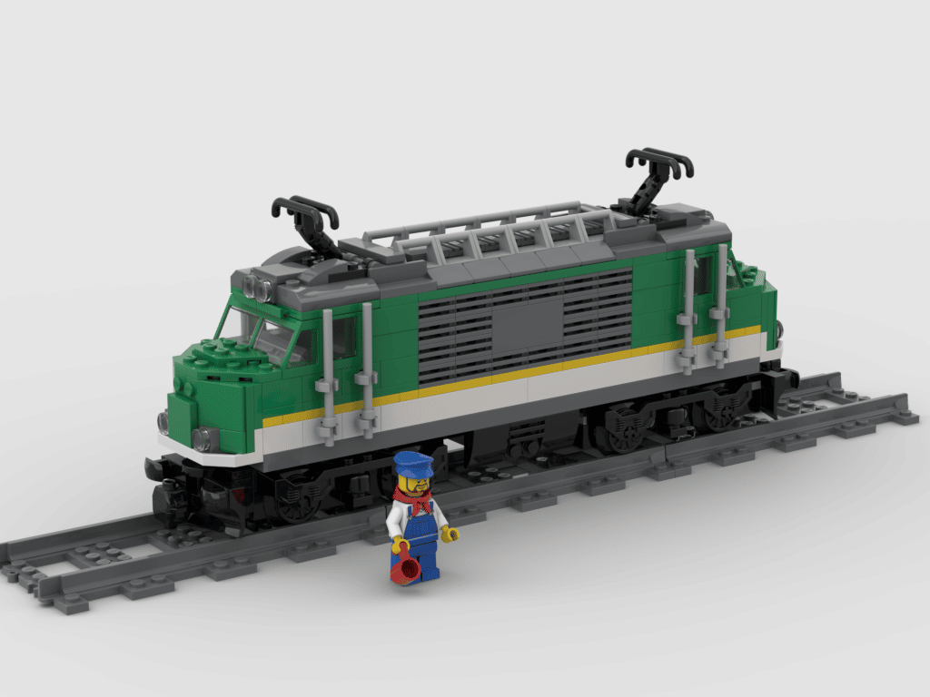 Stationær høj celle Lego® instructions 60198 - Cargo train - Locomotiva - Riedizione