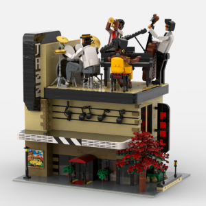 MOC - Modular Jazz Club + Display for set 21334-1 Jazz Quartet