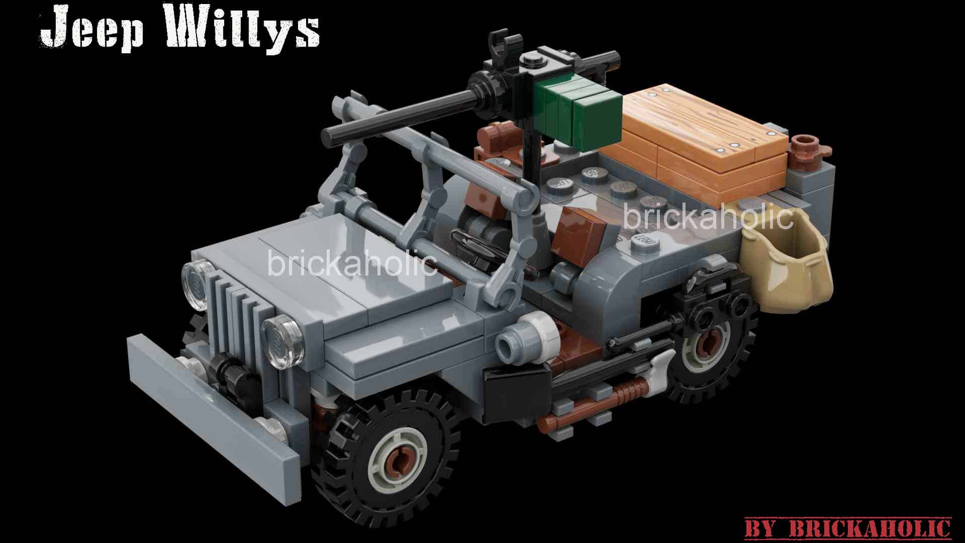 WILLYS MB JEEP - Military US Army ww2 - LEGO Custom Instructions