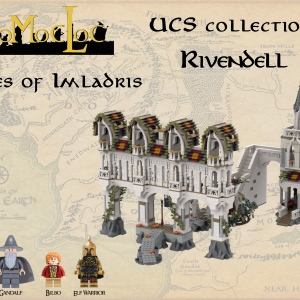LEGO® custom instructions UCS Rivendell - Gates of Imladris