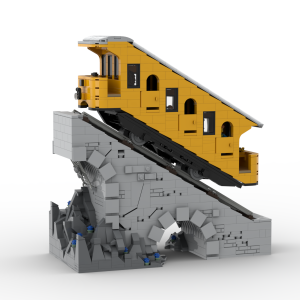 DL900-1-1 LEGO® MOC | DIORAMA | FUNICULAR CAR 1 | BRIGHT LIGHT ORANGE