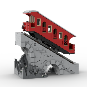 DL900-2-1 LEGO® MOC | DIORAMA | FUNICULAR CAR 1 | RED