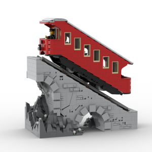 DL900-2-2 LEGO® MOC | DIORAMA | FUNICULAR CAR 2 | RED