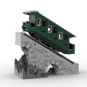 DL900-3-1 LEGO® MOC | DIORAMA | FUNICULAR CAR 1 | DARK GREEN