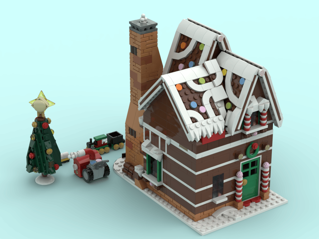 Modular Gingerbread House Modification of Set 10267 Lego