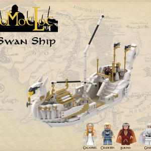 LEGO® custom instructions Lothlorien Swan Ship