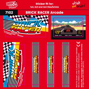 BRICK RACER Arcade Machine sticker