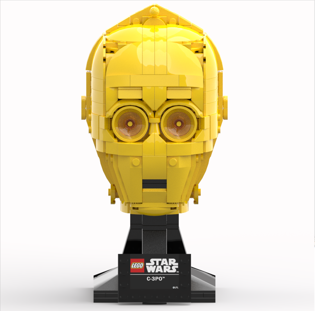 LEGO® instructions head (Helmet collection style)