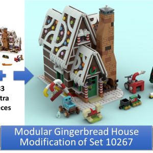 Modular Gingerbread House - Modification of Set 10267