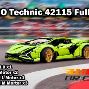 Motorize LEGO Technic 42115 Lamborghini Sian with BuWizz 3.0 and BuWizz motor
